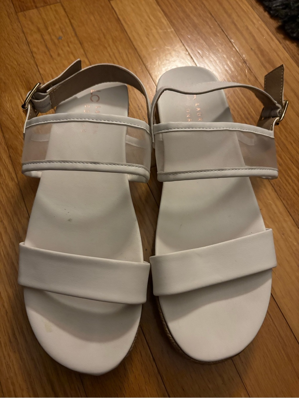 Lauren Conrad White Women's Strap Sandals - Minimal Modern Style size 8